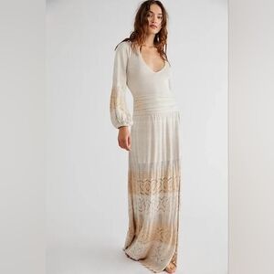 Jen's Pirate Booty Knit Lapis Maxi Dress